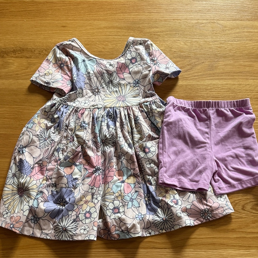 Mila & Rose Floral dress and shorts set